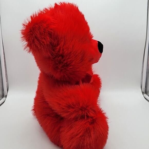 Candy Scented Red Teddy Bear Plush 11" Red Satin Bow Walmart Way To Celebrate - Picture 2 of 10